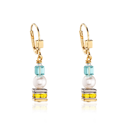Colorful Round Pearl Drop Earrings