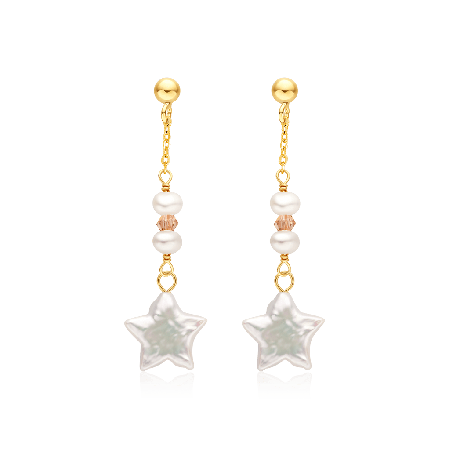 Natural Star Baroque Earrings