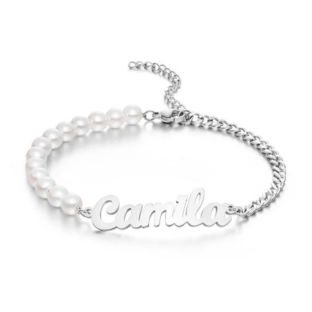 Pearl Personalized Name Bracelet