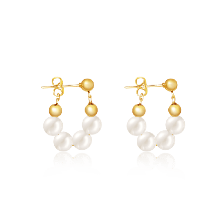Freshwater Pearl Hoop Earrings