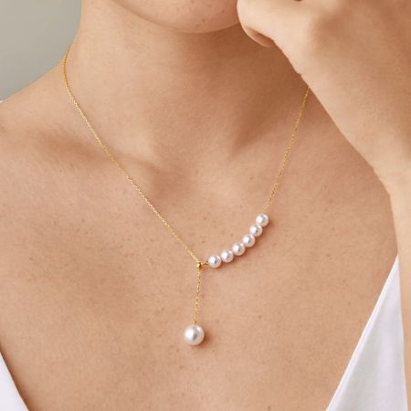 Adjustable Pearl Chain Necklace