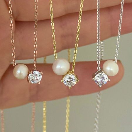 Pearl Pendant Necklace Gift For Her