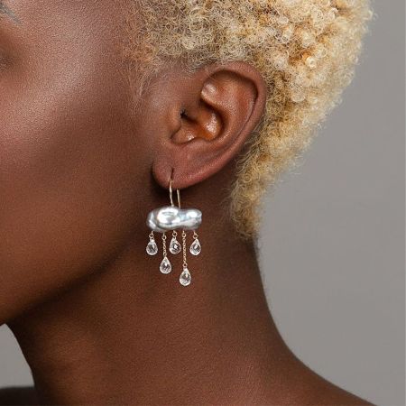 Cloud Freshwater Pearl Tincup Necklace