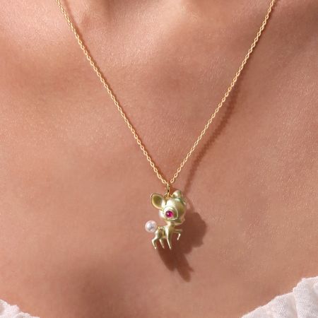 Deer Pearl Pendant Necklace Gift For Her