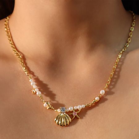 Marine Organisms Pendant Necklace