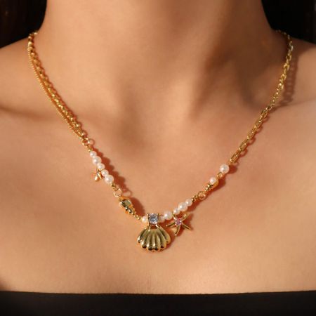 Marine Organisms Pendant Necklace