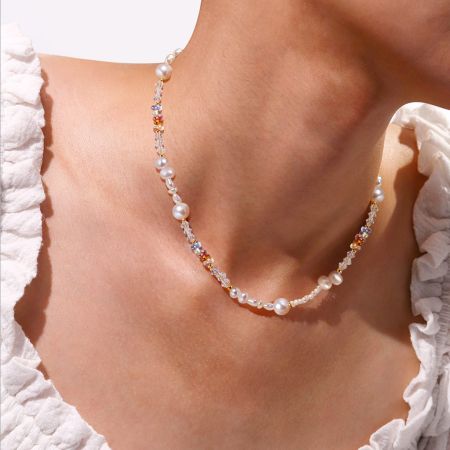 Natural Stone Strand Necklace
