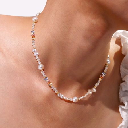 Natural Stone Strand Necklace