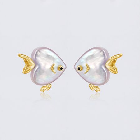 Love Fish Stud Earrings