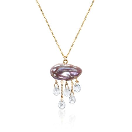 Cloud Freshwater Pearl Pendant Necklace