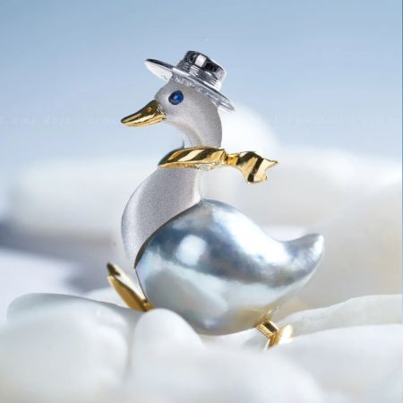 Gentleman Duck Pendant Necklace