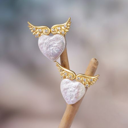 Wings Of Love Stud Earrings