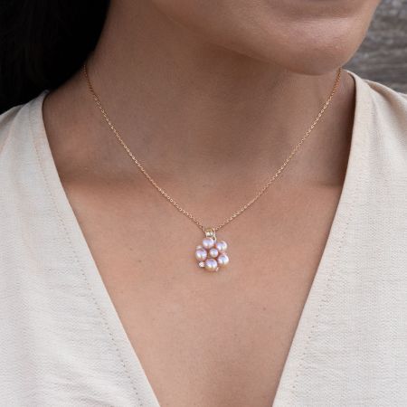 Flower Cluster Pendant Necklace