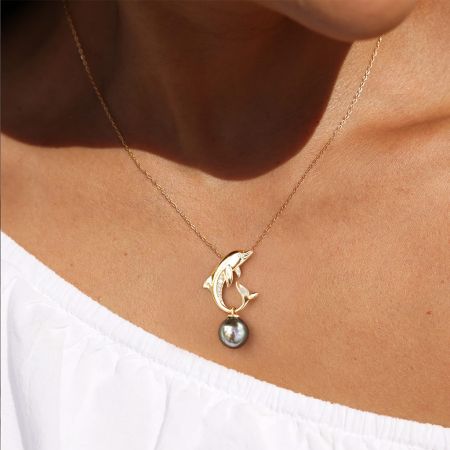 Dancing Dolphin Pendant Necklace