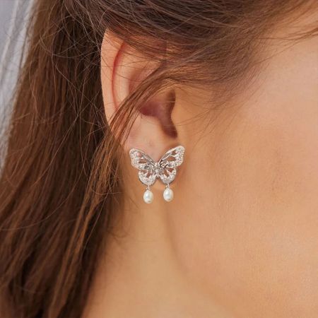 Butterfly Drop Earrings