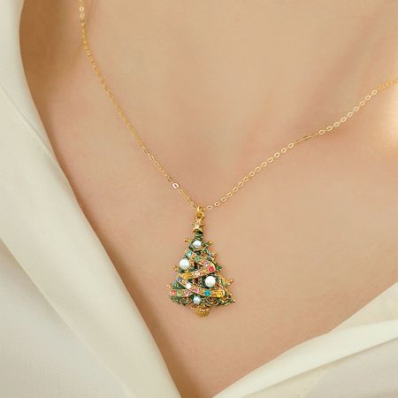 Christmas Tree Pendant Necklace