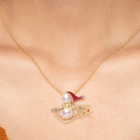 Snowman Pendant Necklace