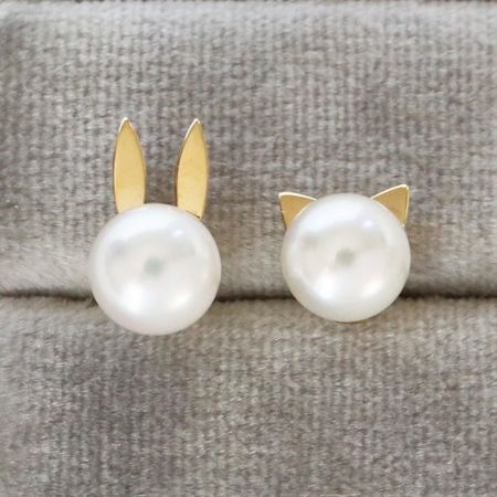 Rabbit and Cat Stud Earrings