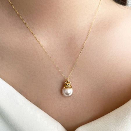 Small Pig Pendant Necklace