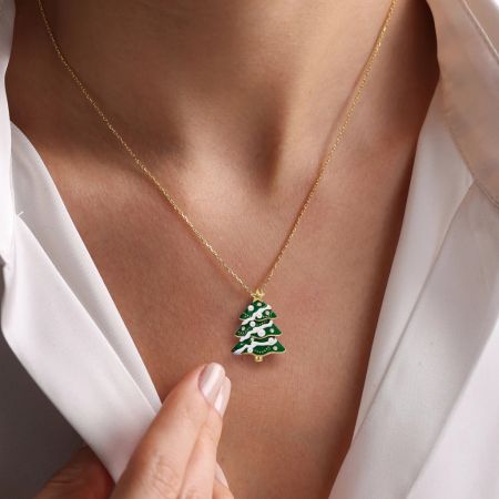 Christmas Tree Pendant Necklace