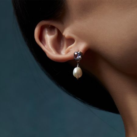 Blue Aquamarine Drop Earrings