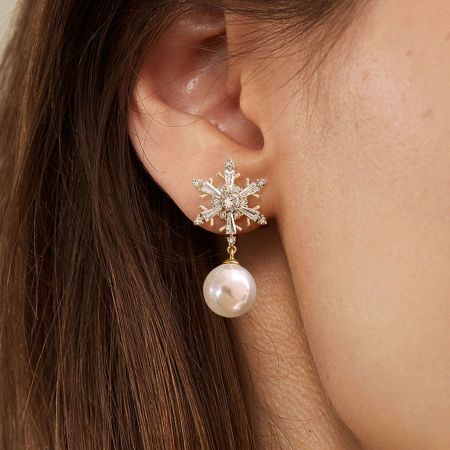 Snowflake Drop Earrings