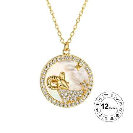 Aries Zodiac Pendant Necklace