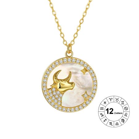 Taurus Zodiac Pendant Necklace
