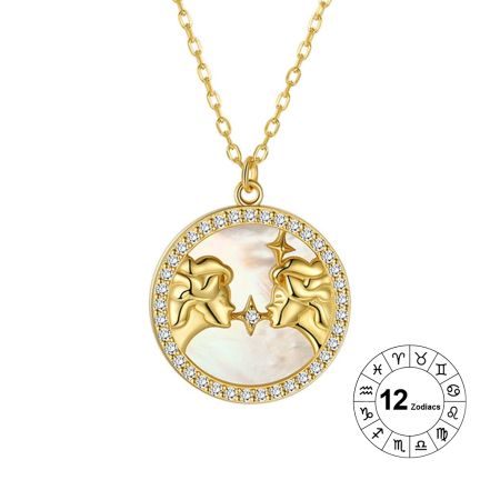 Gemini Zodiac Pendant Necklace