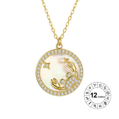 Cancer Zodiac Pendant Necklace