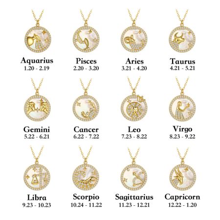 Cancer Zodiac Pendant Necklace