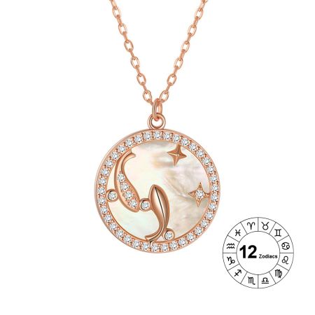Pisces Zodiac Pendant Necklace