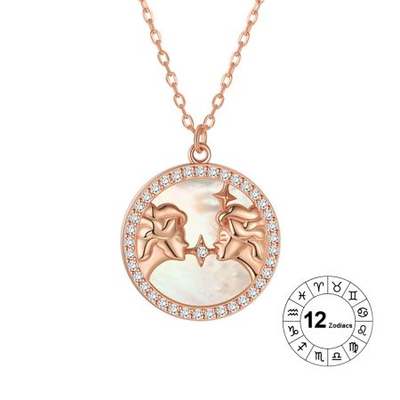 Gemini Zodiac Pendant Necklace