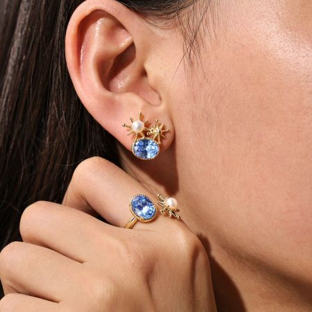Barley Star Stud Earrings
