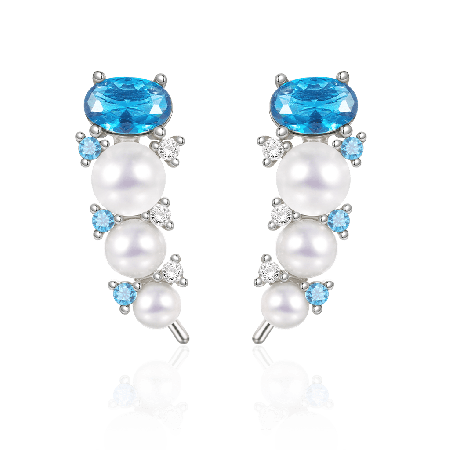 Blue Zircon Earrings