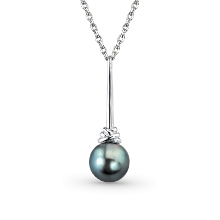 Black Pearl Pendant Necklace