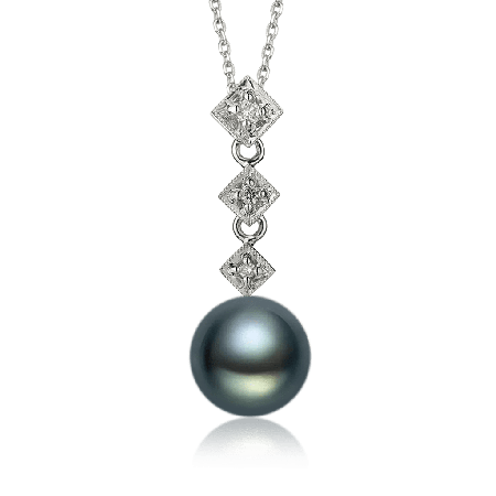 Black Pearl Pendant Necklace