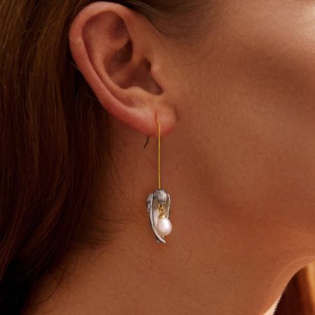 Curly Birds Drop Earrings