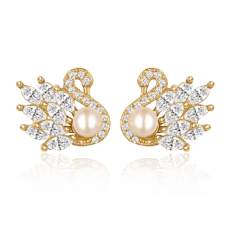 Swan Stud Earrings