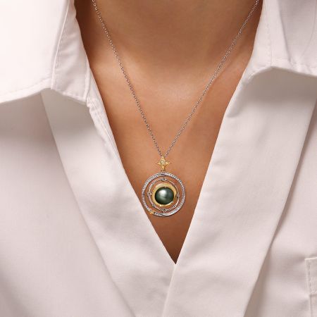 Planet Pendant Necklace