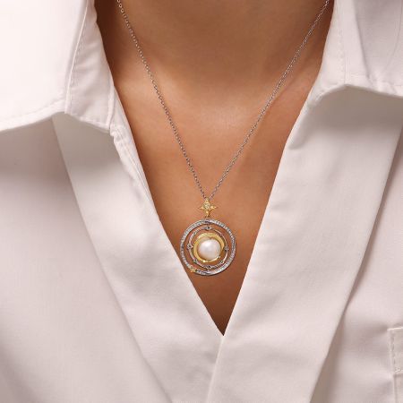 Planet Pendant Necklace