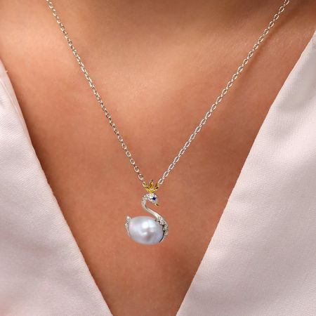Swan Freshwater Pearl Earrings