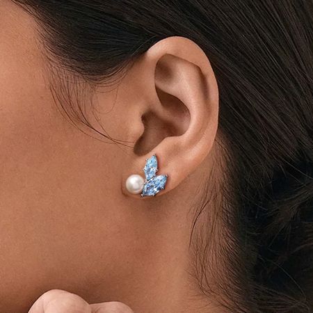 Blue Topaz Stud Earrings
