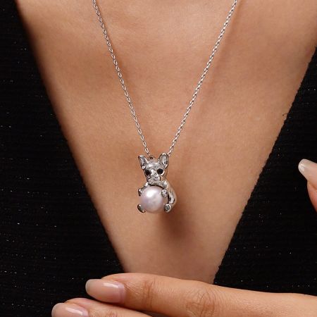 Bulldog Pendant Necklace