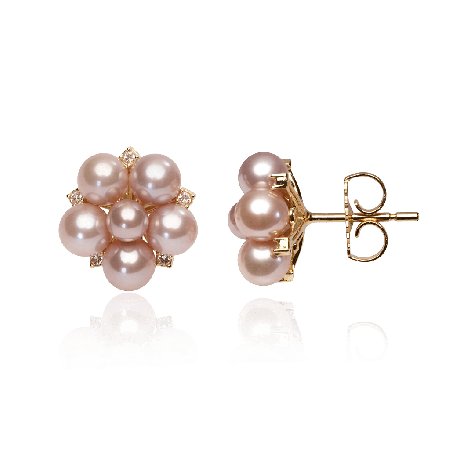 Flower Cluster Stud Earrings