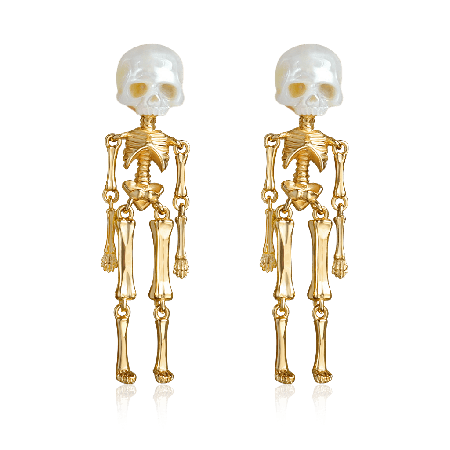 Carved Skull Earrings