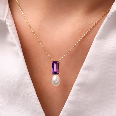 Purple Amethyst Necklace