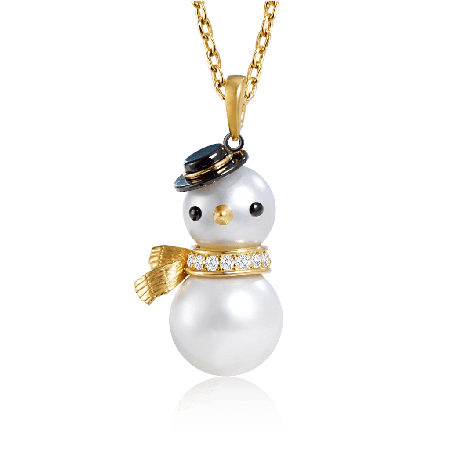 Snowman Pendant Necklace
