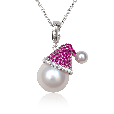 Santa Hat Pendant Necklace