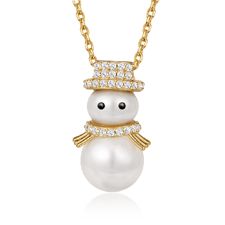 Snowman Pendant Necklace